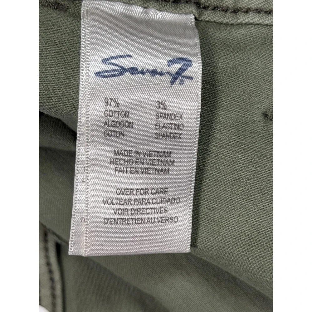 Seven7 Shorts Womens 16 Green Utility‎ Twill Cutoff Frayed Hem Patch Pockets